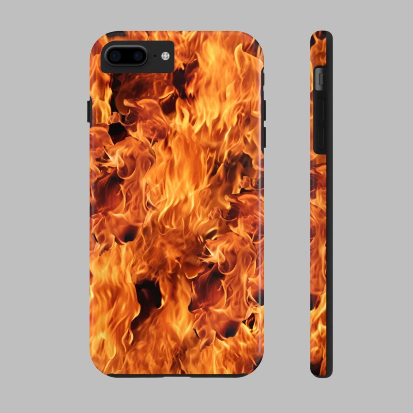 Fire Flame Design Tough Phone Case for iPhone and Samsung Smartphones