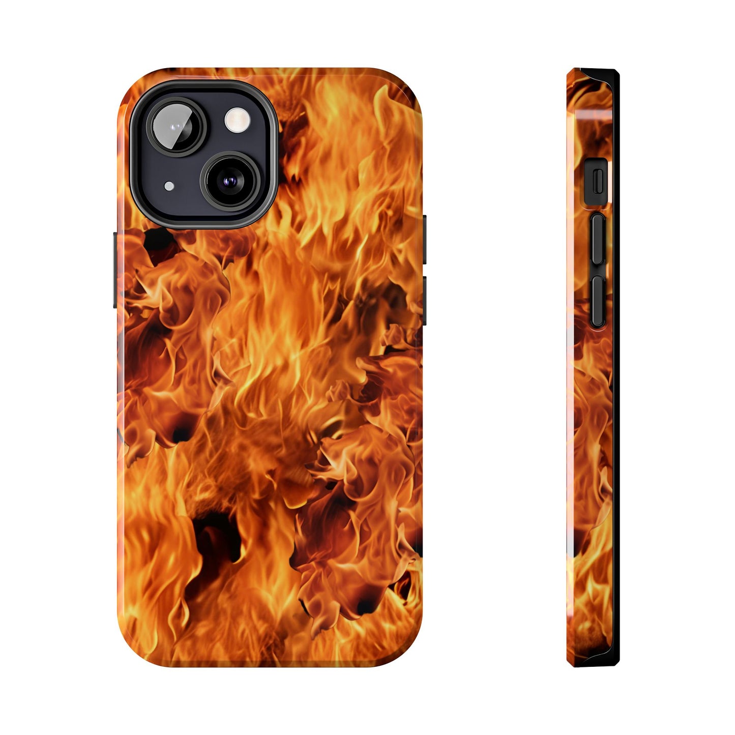 Fire Flame Design Tough Phone Case for iPhone and Samsung Smartphones