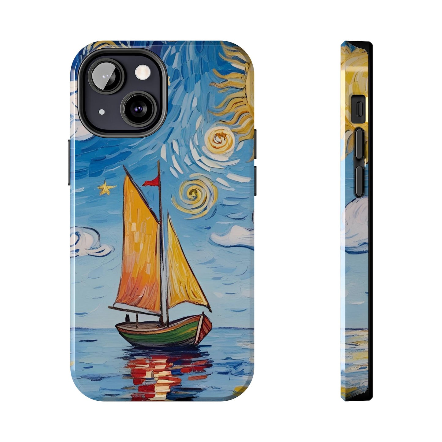 Phone Case - Sailboat Artsy Pattern Tough Phone Case
