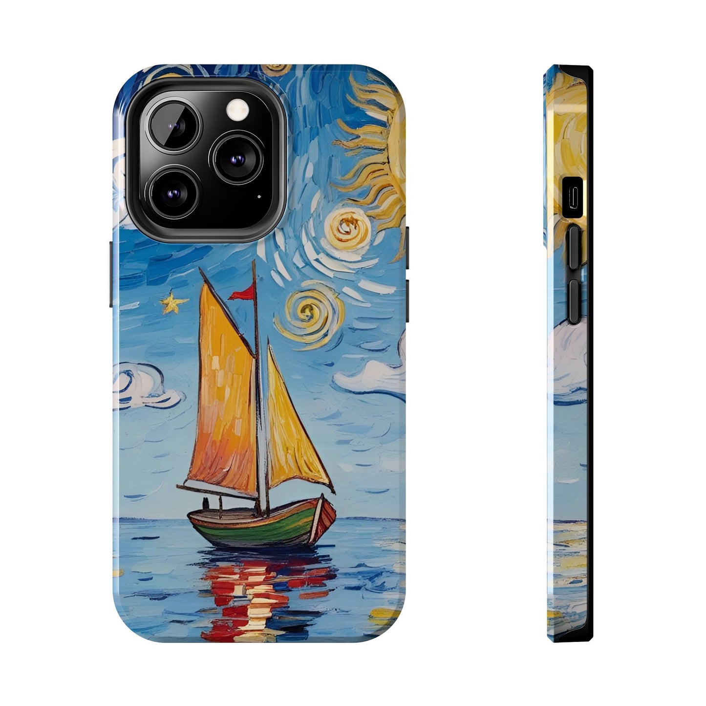 Phone Case - Sailboat Artsy Pattern Tough Phone Case