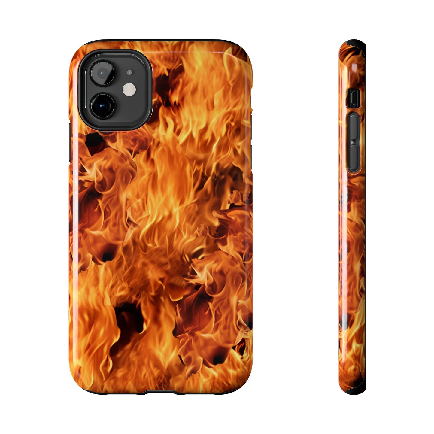 Fire Flame Design Tough Phone Case for iPhone and Samsung Smartphones