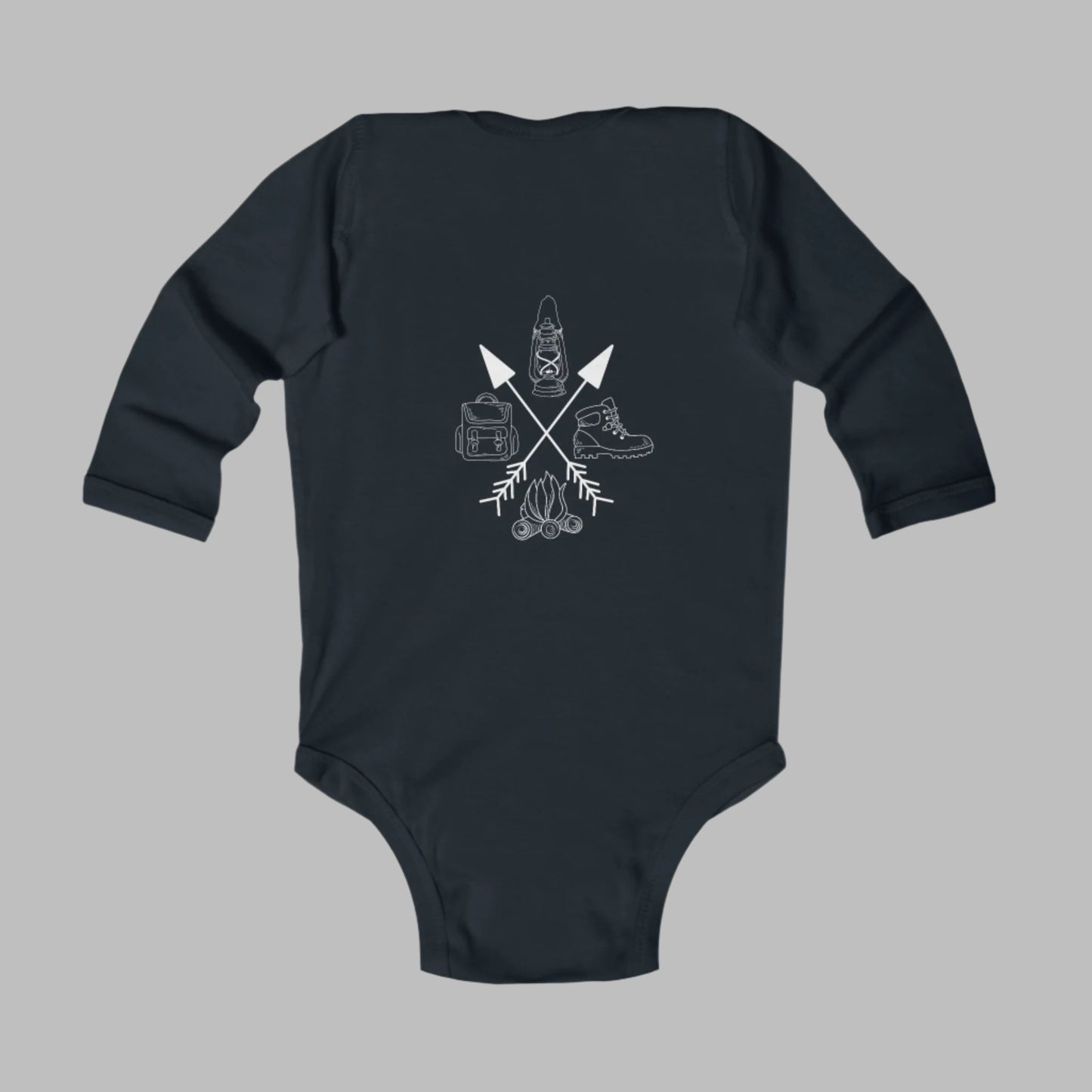Camping Infant Long Sleeve Bodysuit
