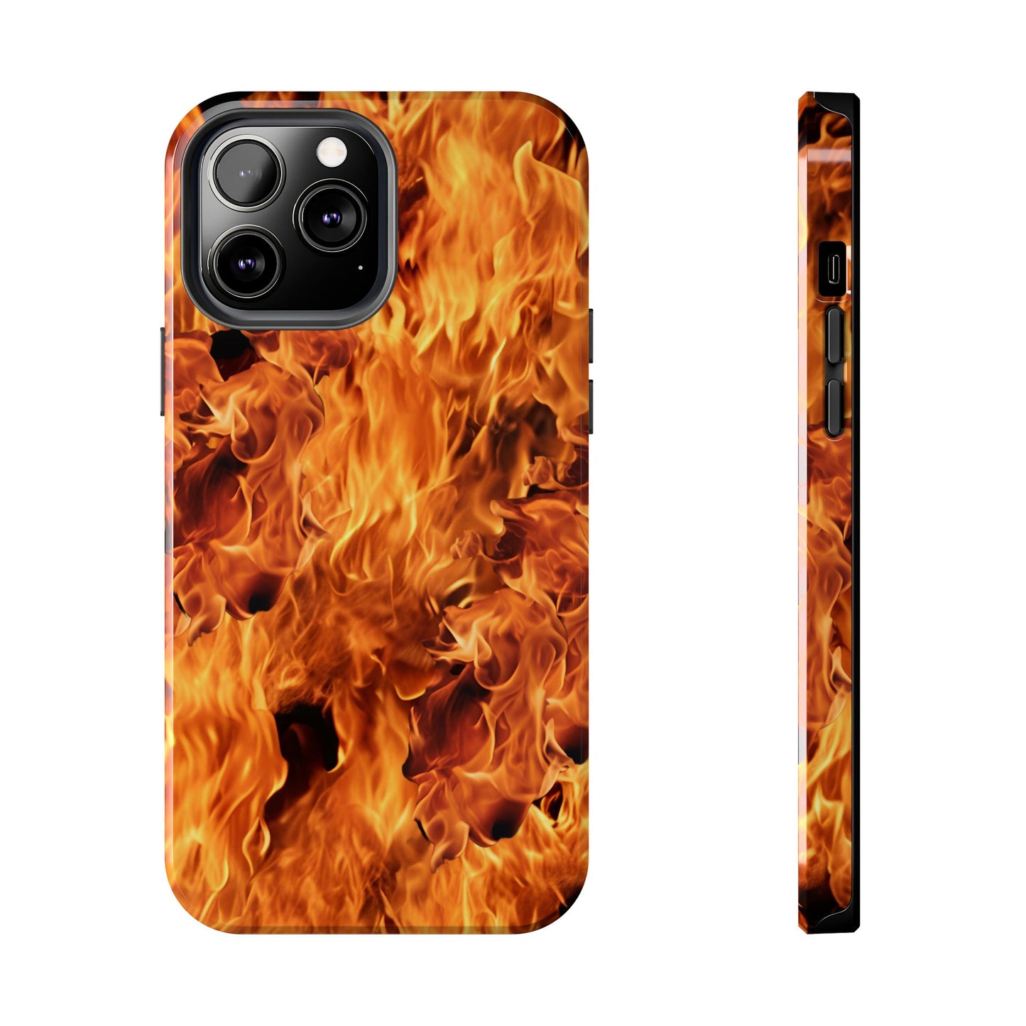 Fire Flame Design Tough Phone Case for iPhone and Samsung Smartphones