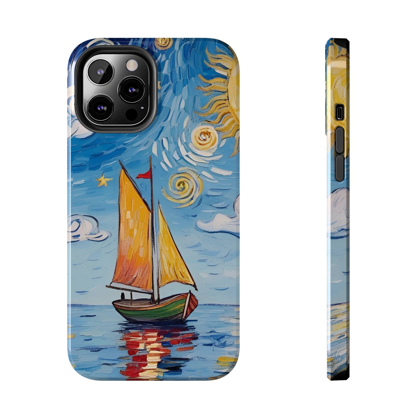 Phone Case - Sailboat Artsy Pattern Tough Phone Case
