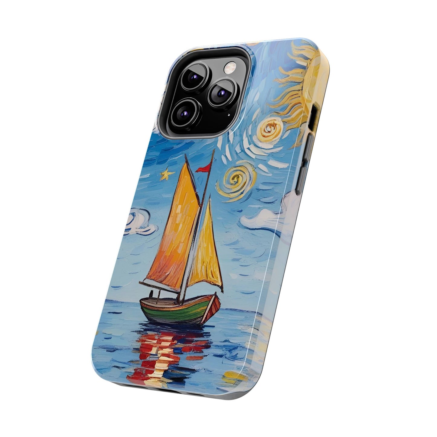 Phone Case - Sailboat Artsy Pattern Tough Phone Case