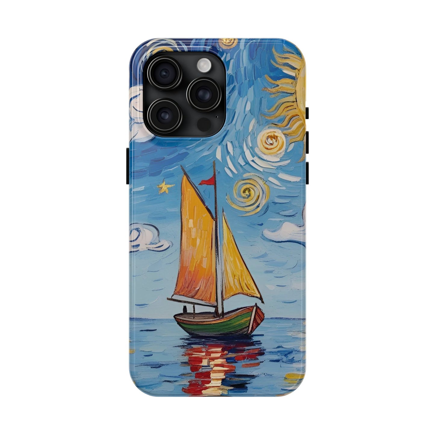 Phone Case - Sailboat Artsy Pattern Tough Phone Case