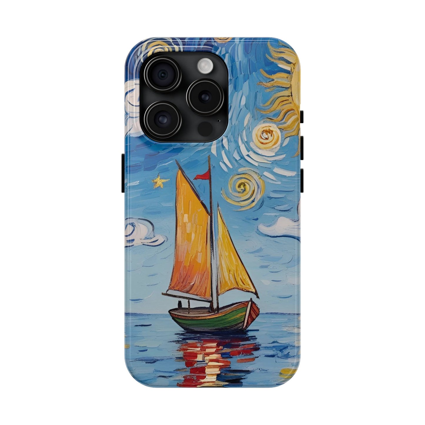 Phone Case - Sailboat Artsy Pattern Tough Phone Case