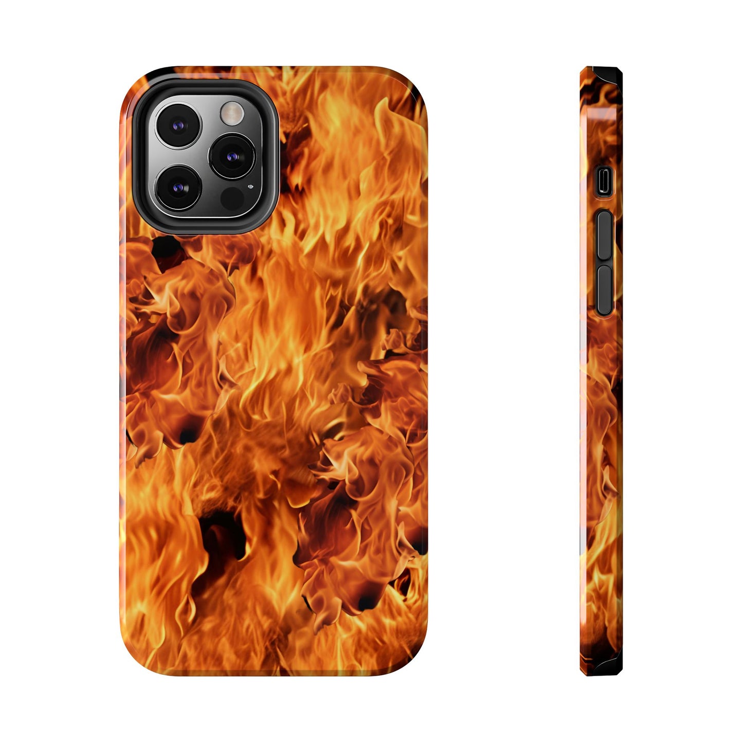 Fire Flame Design Tough Phone Case for iPhone and Samsung Smartphones