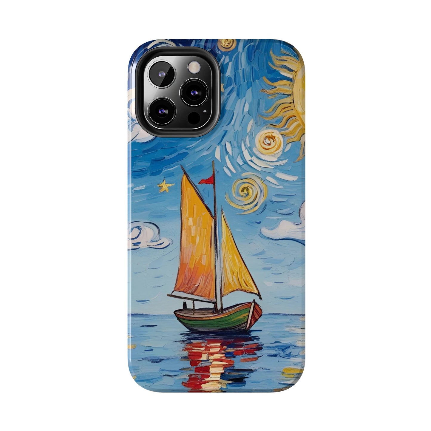 Phone Case - Sailboat Artsy Pattern Tough Phone Case
