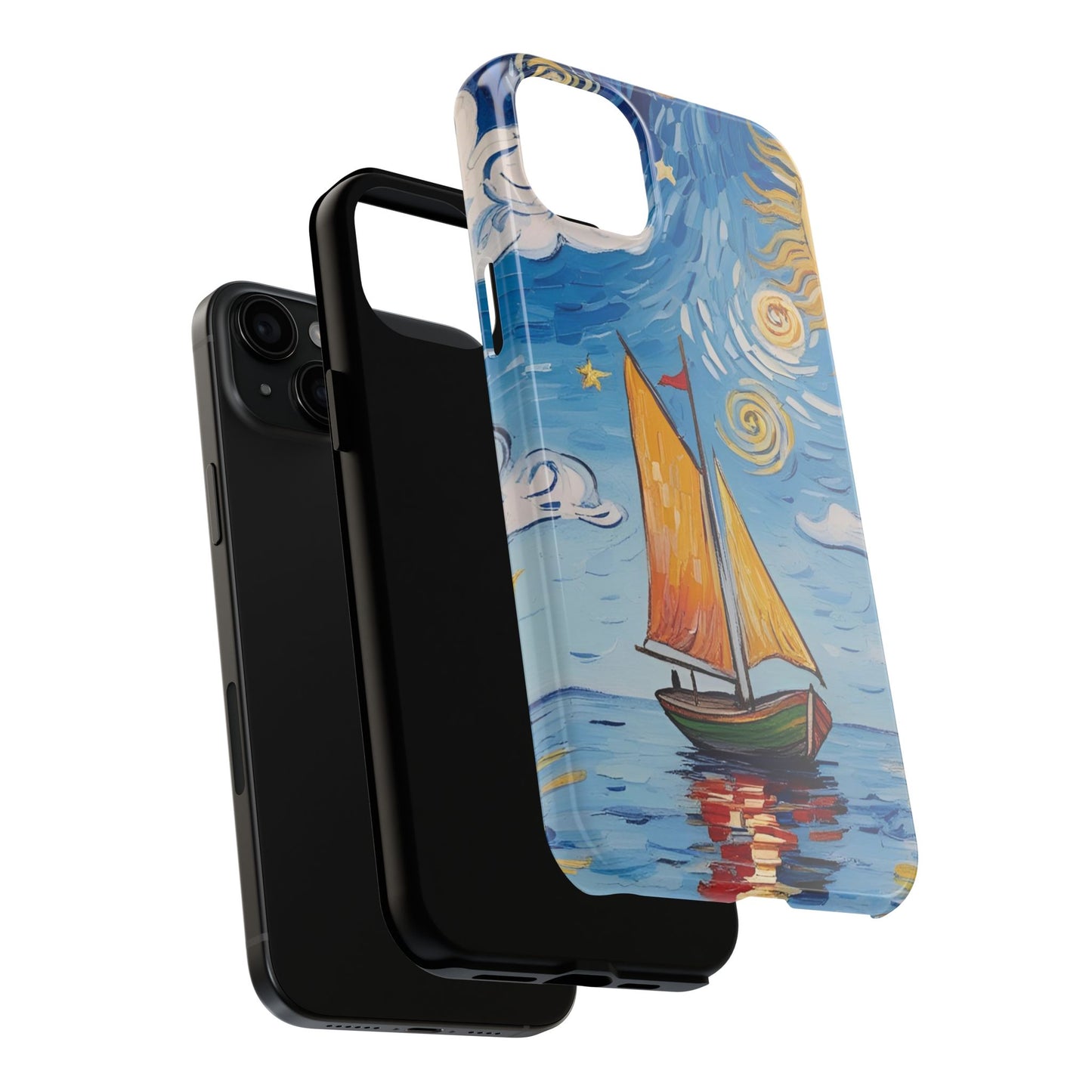 Phone Case - Sailboat Artsy Pattern Tough Phone Case