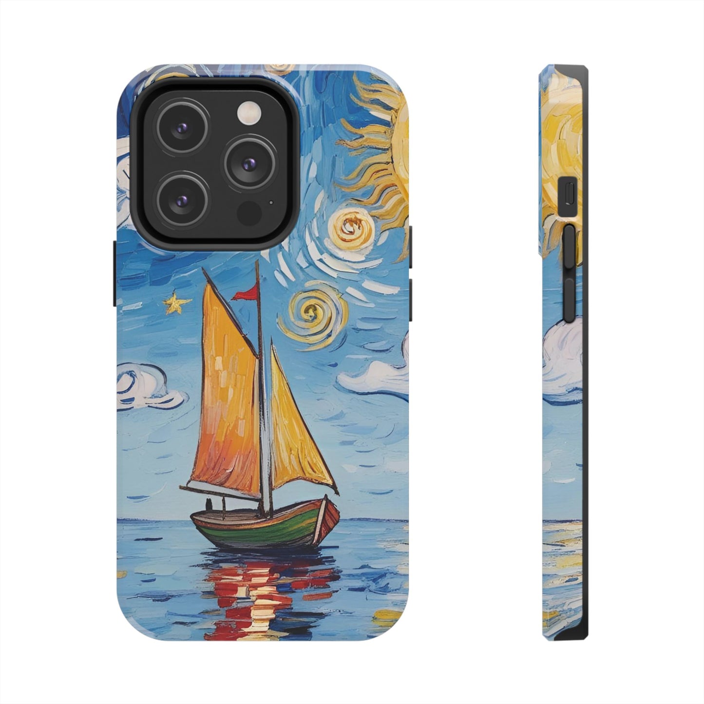 Phone Case - Sailboat Artsy Pattern Tough Phone Case