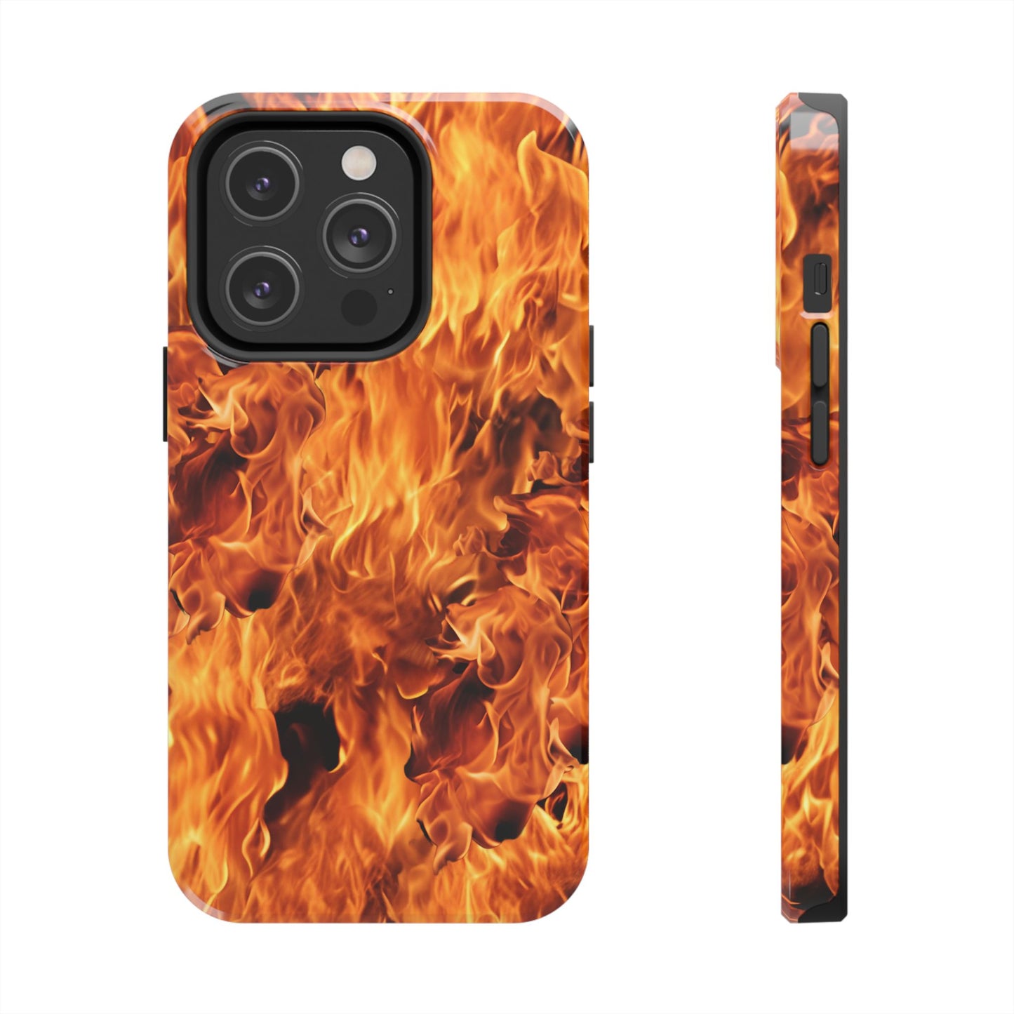 Fire Flame Design Tough Phone Case for iPhone and Samsung Smartphones