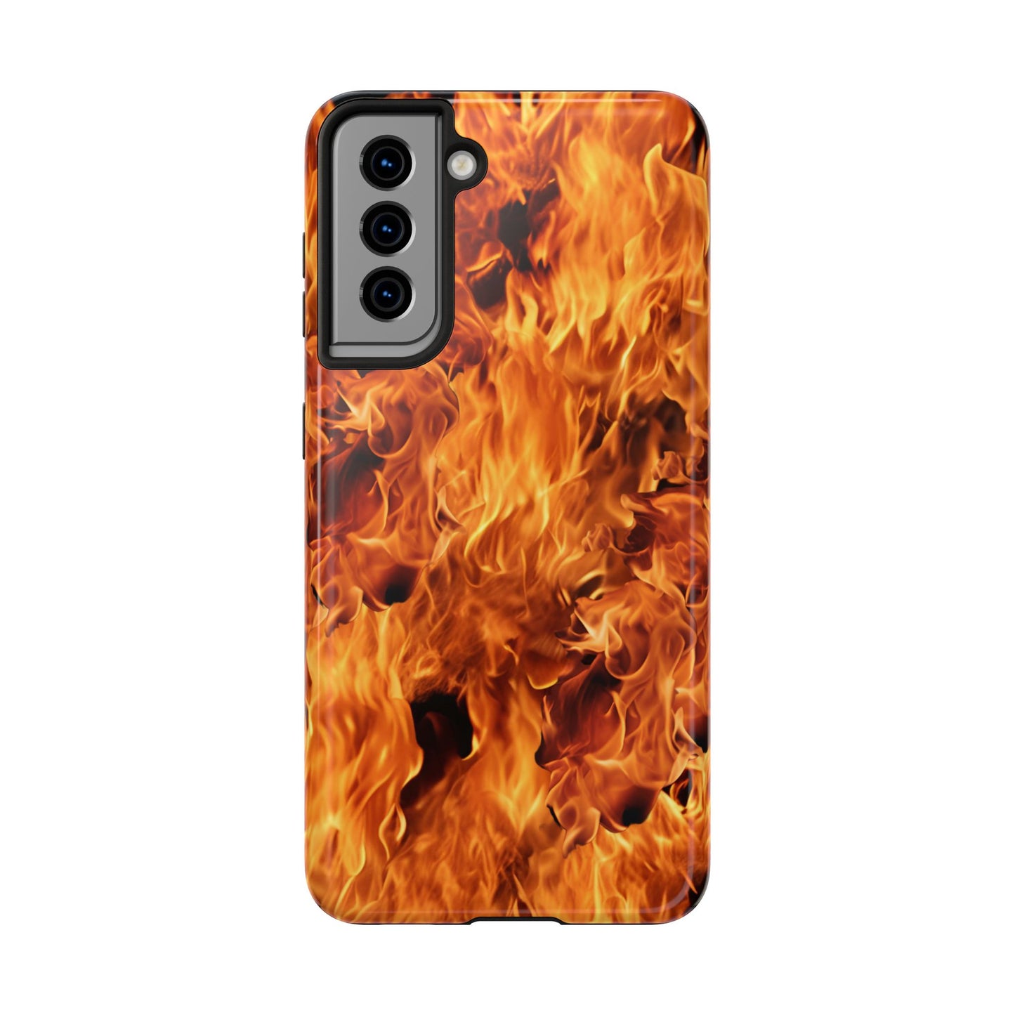 Fire Flame Design Tough Phone Case for iPhone and Samsung Smartphones