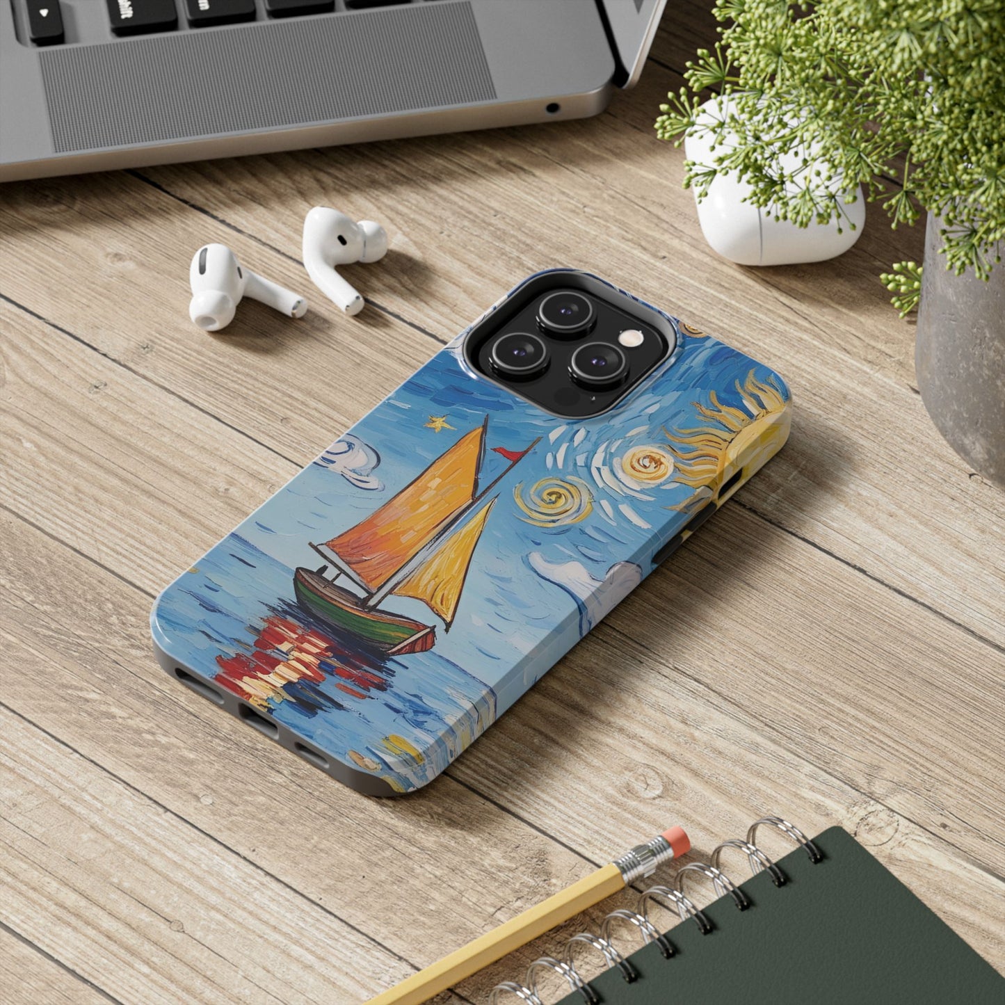 Phone Case - Sailboat Artsy Pattern Tough Phone Case