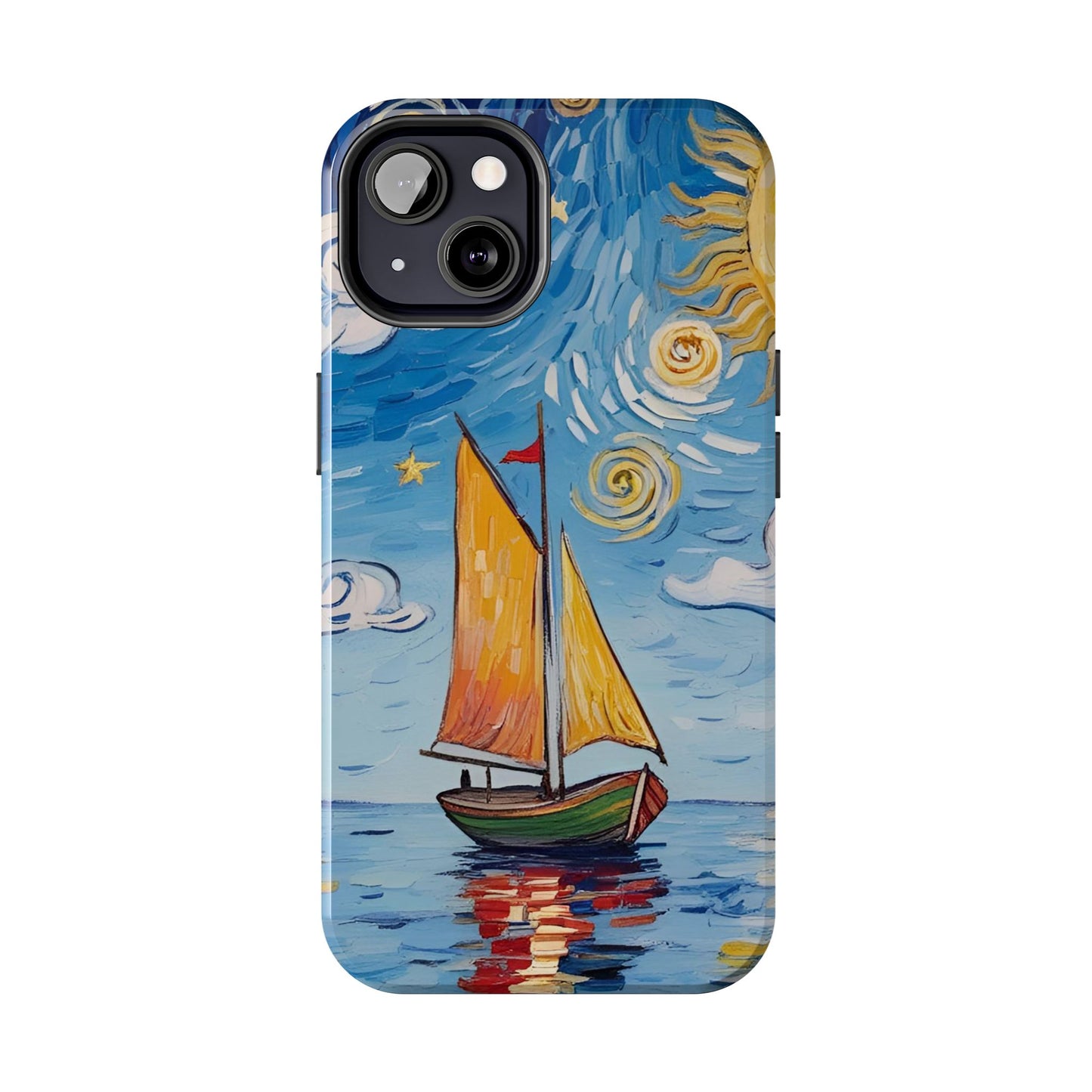 Phone Case - Sailboat Artsy Pattern Tough Phone Case