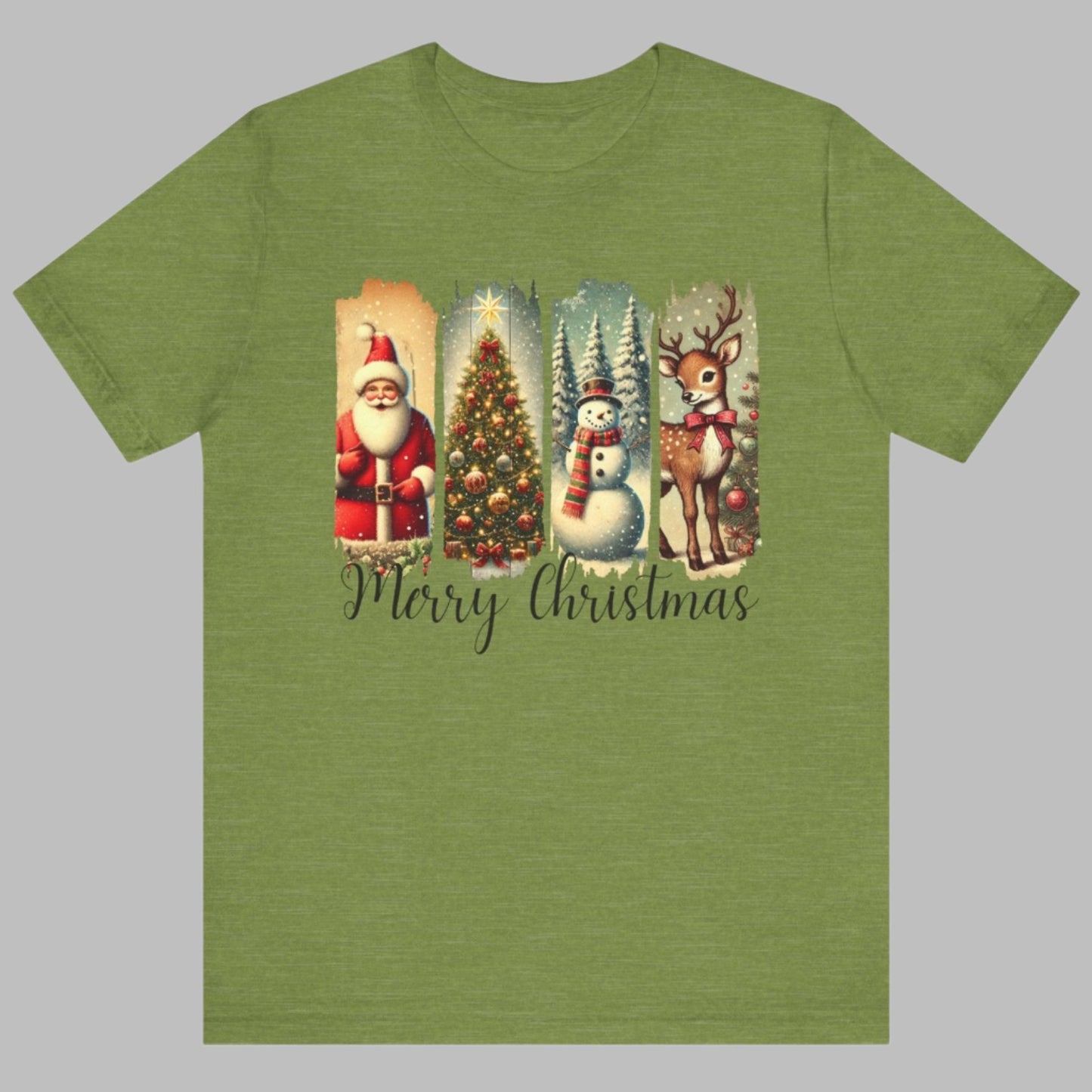 Christmas Collage Tee with Retro Prints