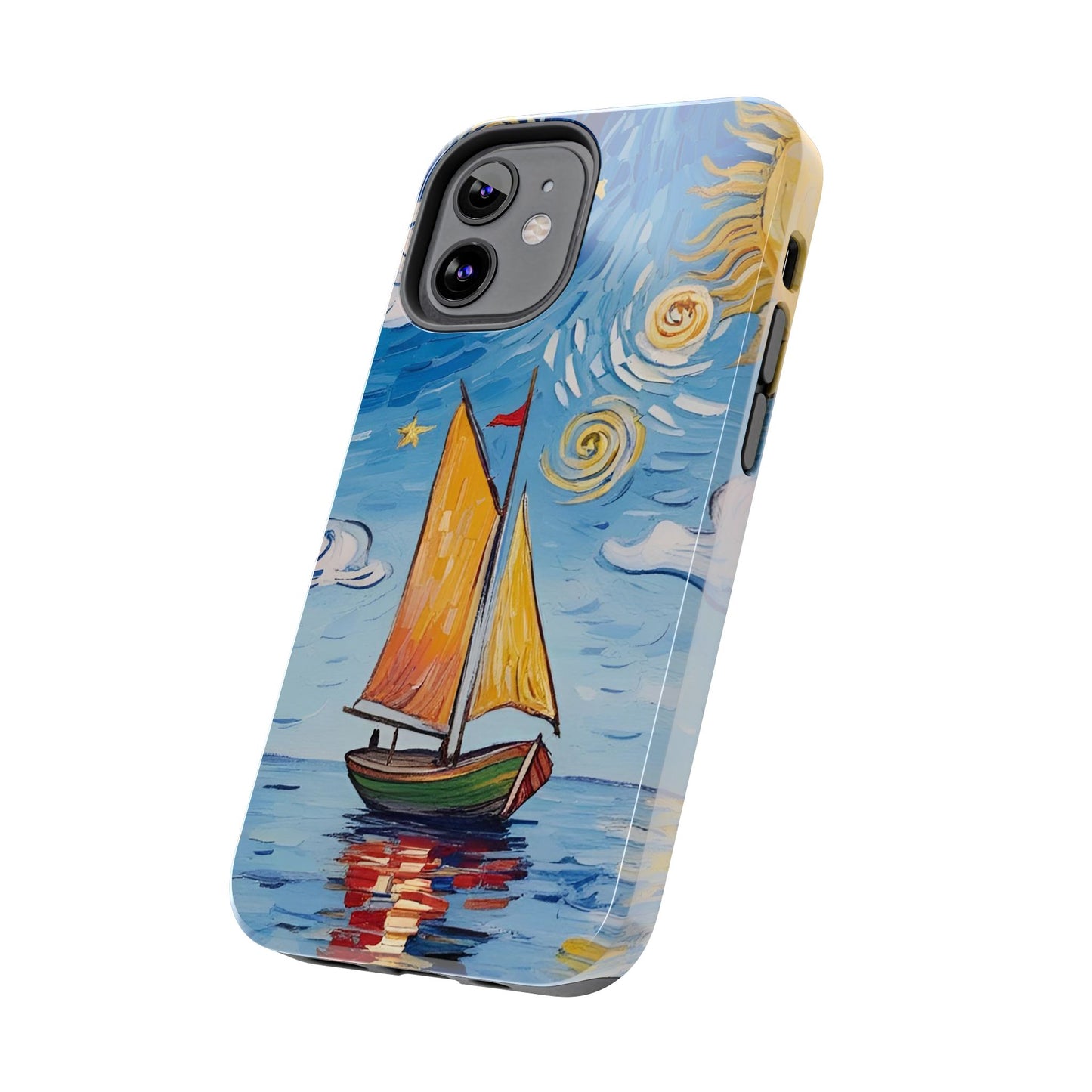 Phone Case - Sailboat Artsy Pattern Tough Phone Case