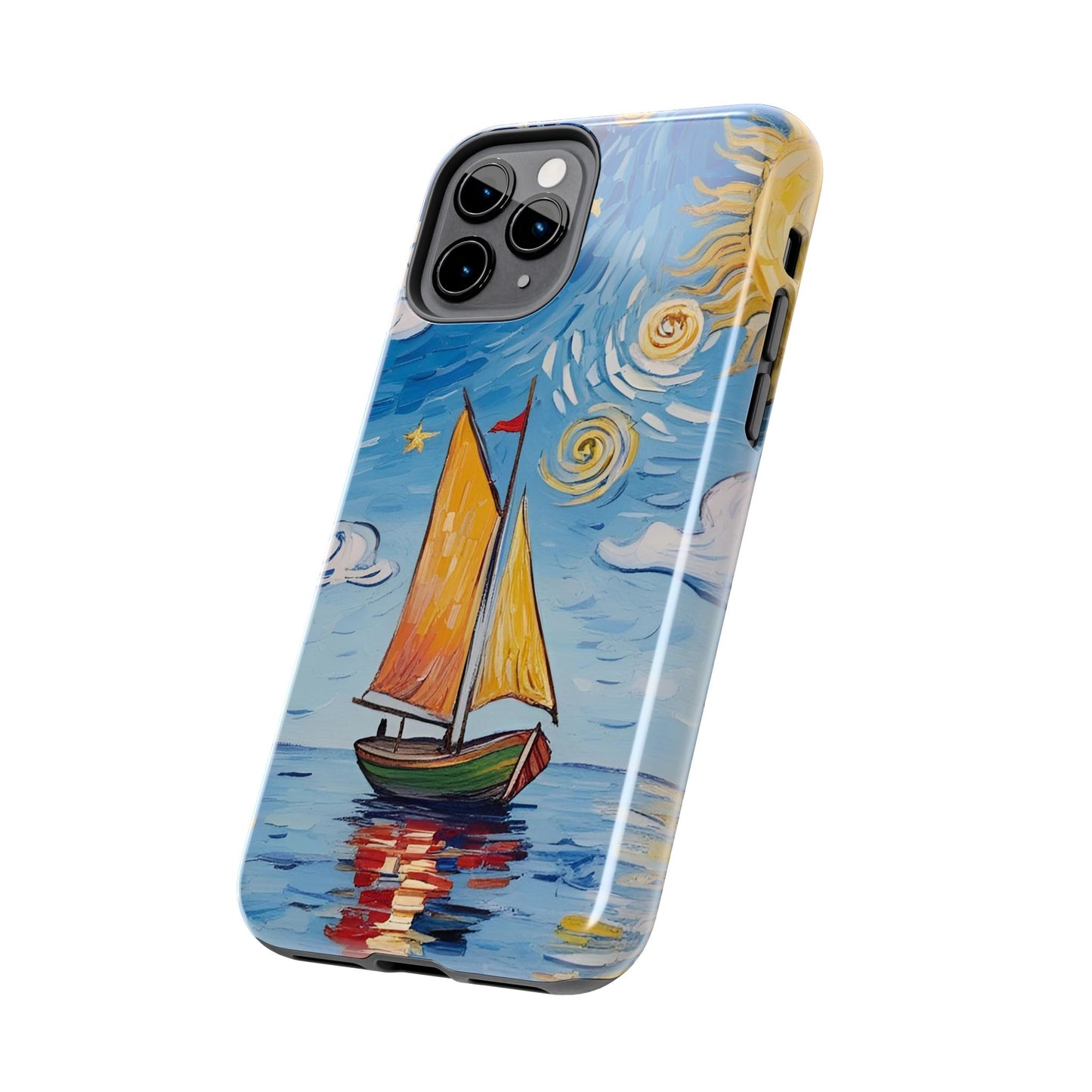 Phone Case - Sailboat Artsy Pattern Tough Phone Case