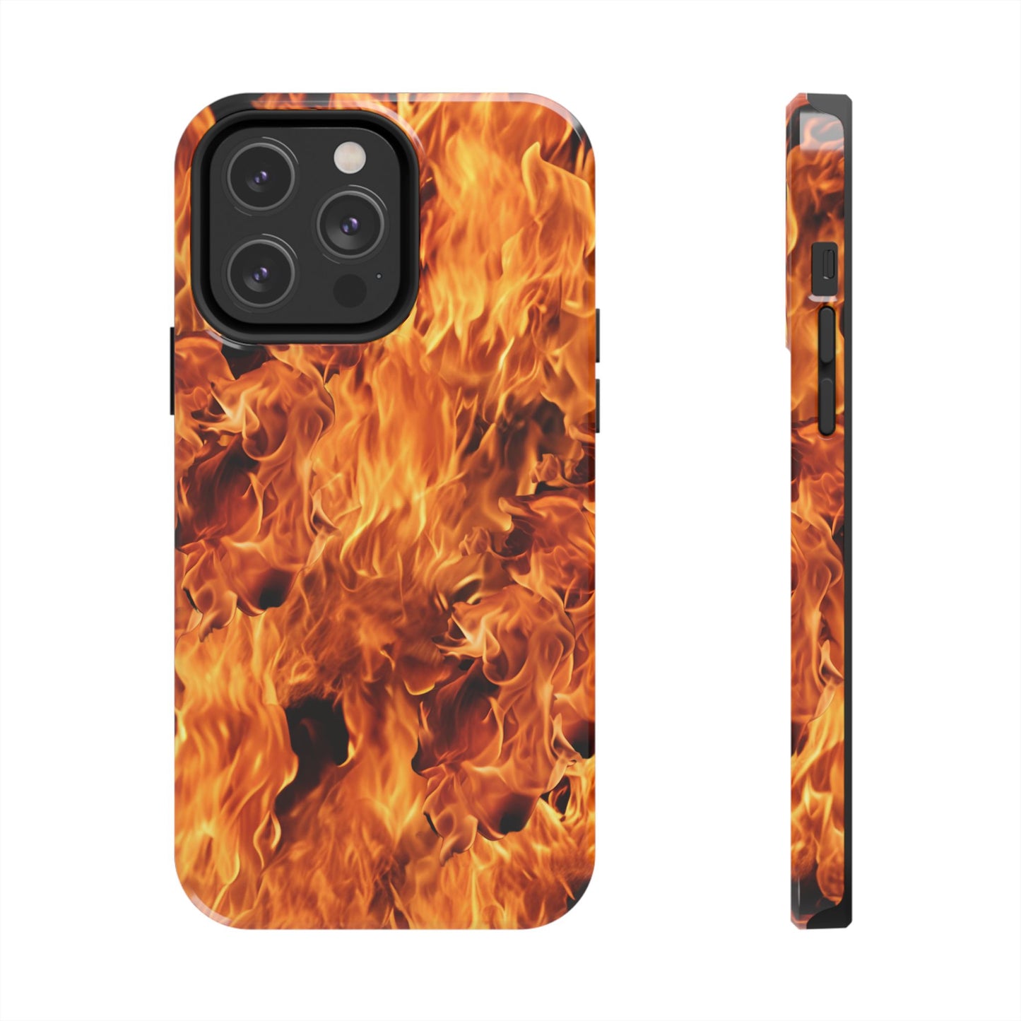 Fire Flame Design Tough Phone Case for iPhone and Samsung Smartphones