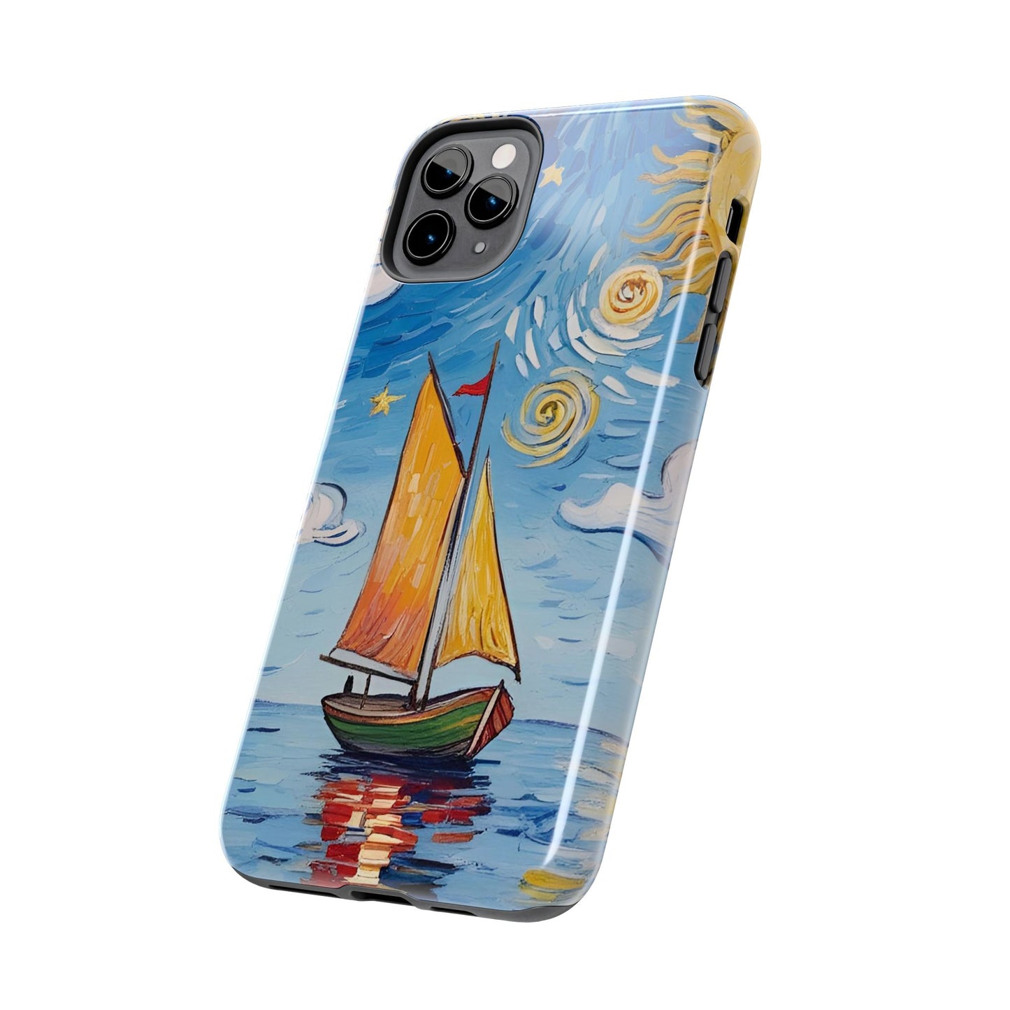 Phone Case - Sailboat Artsy Pattern Tough Phone Case