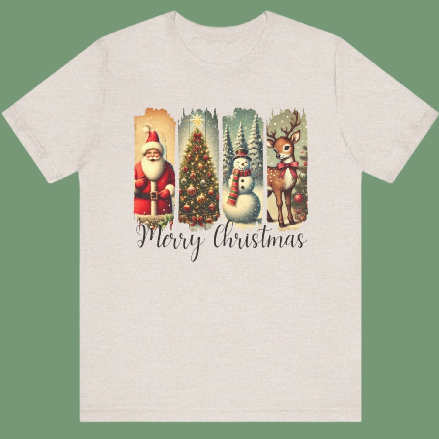 Christmas Collage Tee with Retro Prints