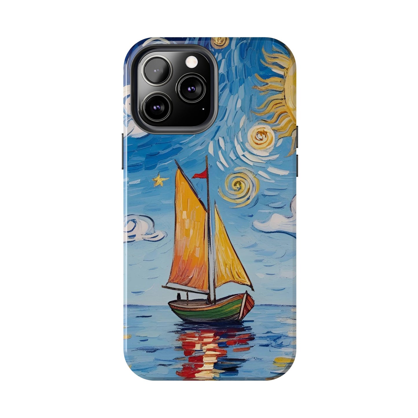 Phone Case - Sailboat Artsy Pattern Tough Phone Case