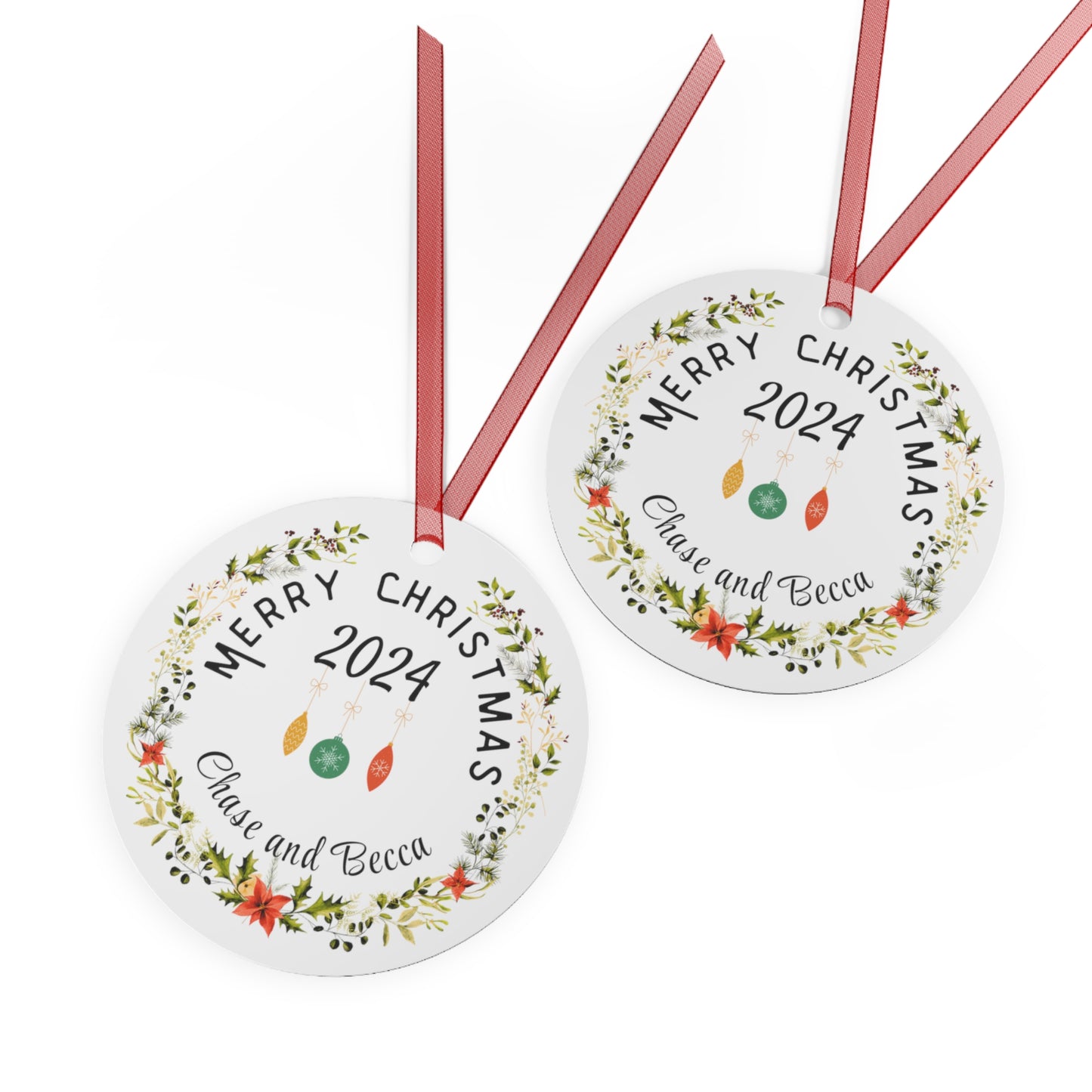 Metal Ornaments - Personalized Mid-Century Vibe