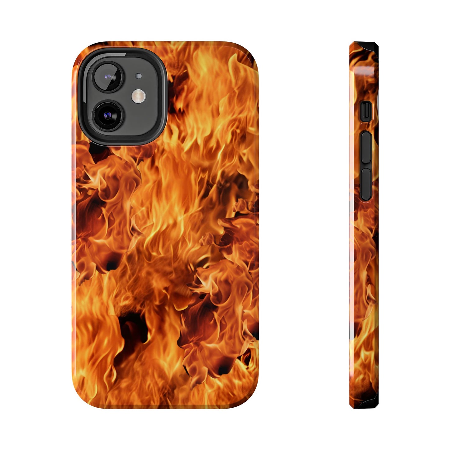 Fire Flame Design Tough Phone Case for iPhone and Samsung Smartphones
