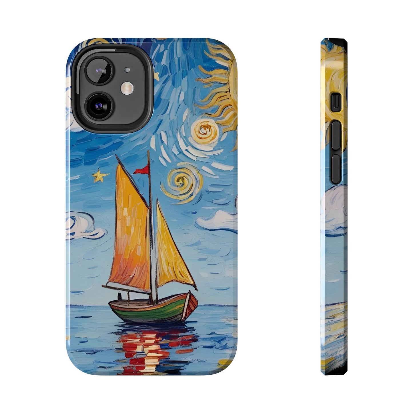 Phone Case - Sailboat Artsy Pattern Tough Phone Case