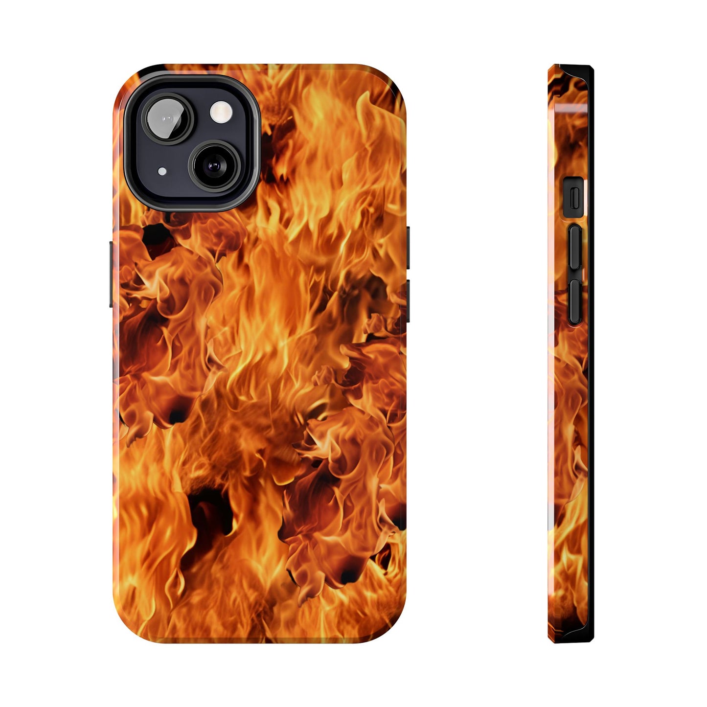 Fire Flame Design Tough Phone Case for iPhone and Samsung Smartphones