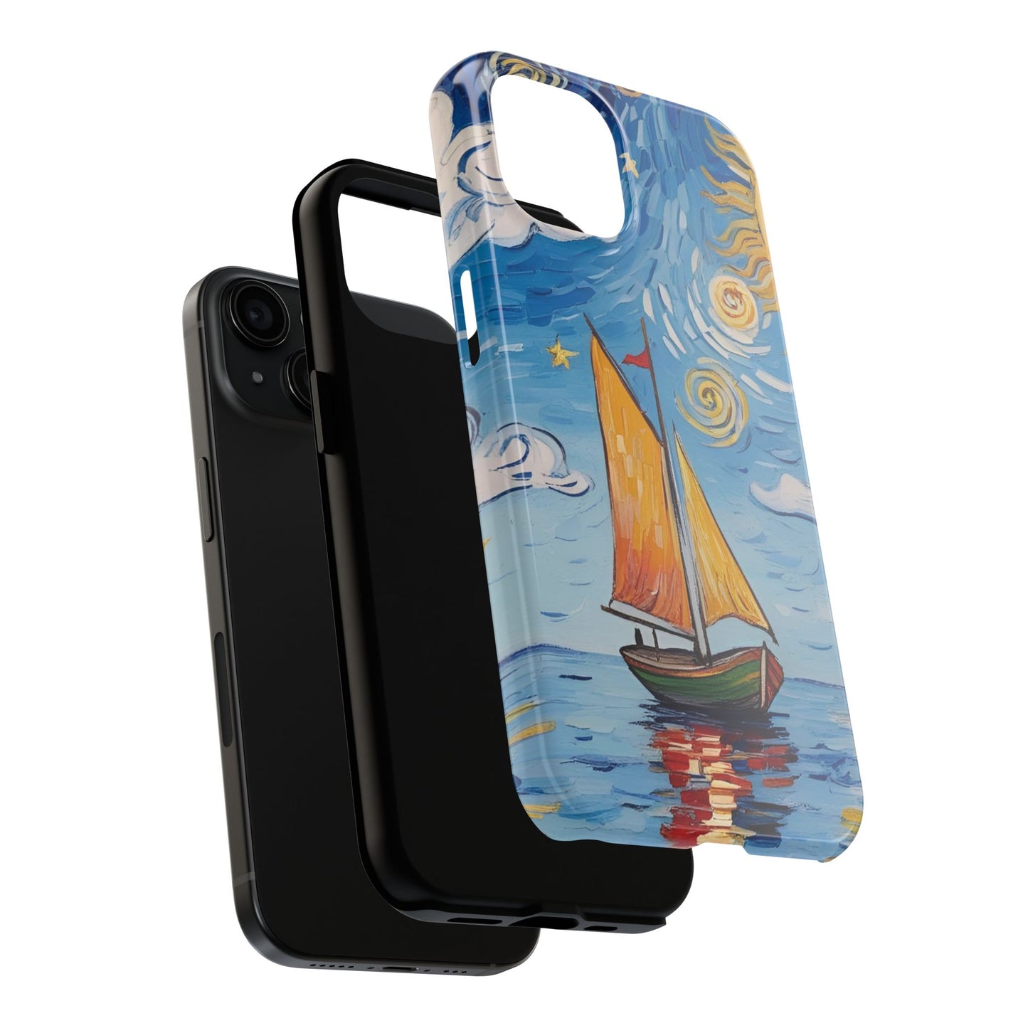 Phone Case - Sailboat Artsy Pattern Tough Phone Case