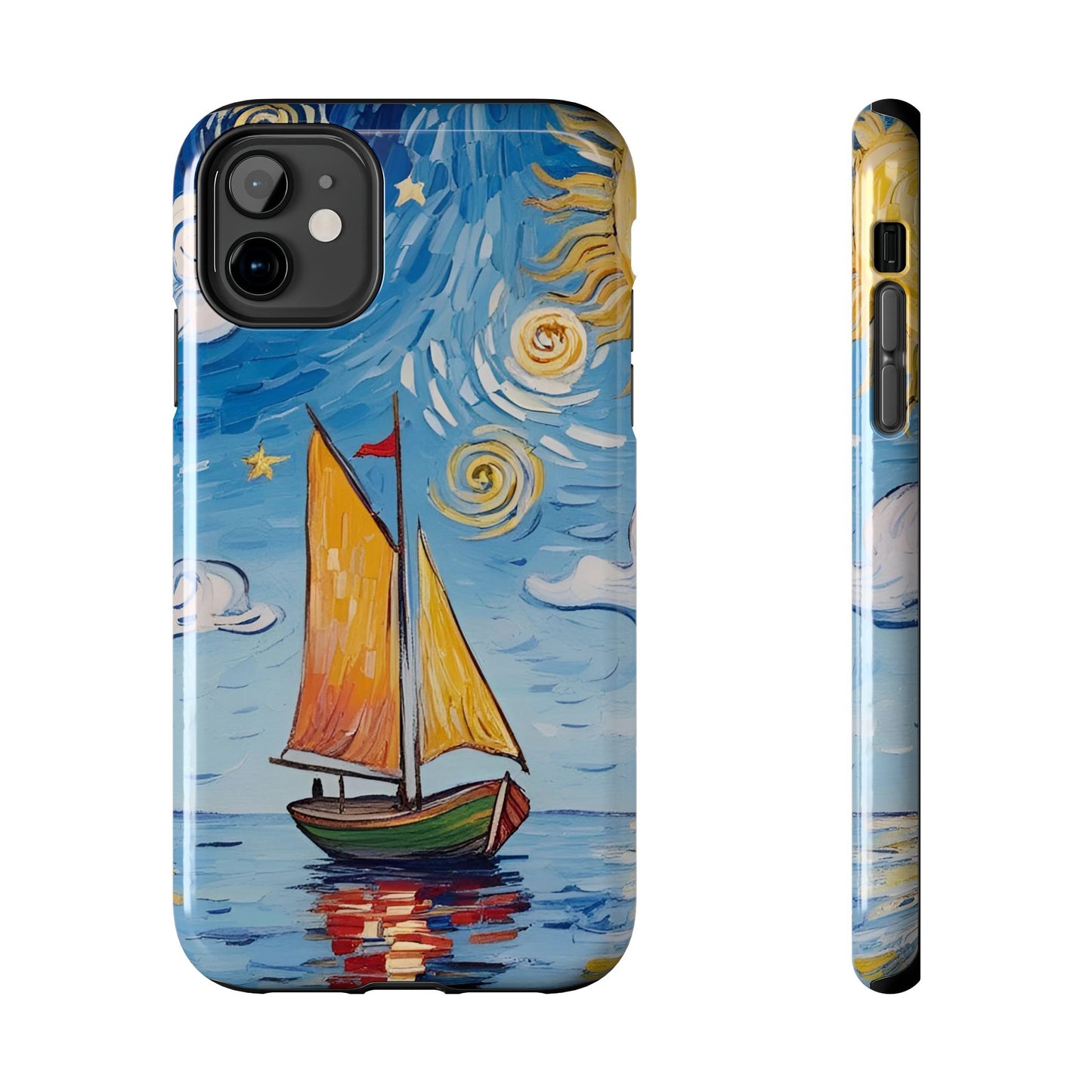Phone Case - Sailboat Artsy Pattern Tough Phone Case