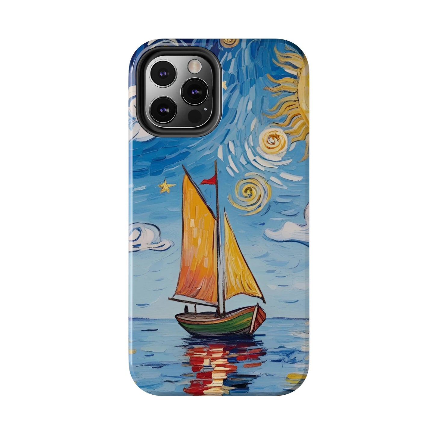 Phone Case - Sailboat Artsy Pattern Tough Phone Case