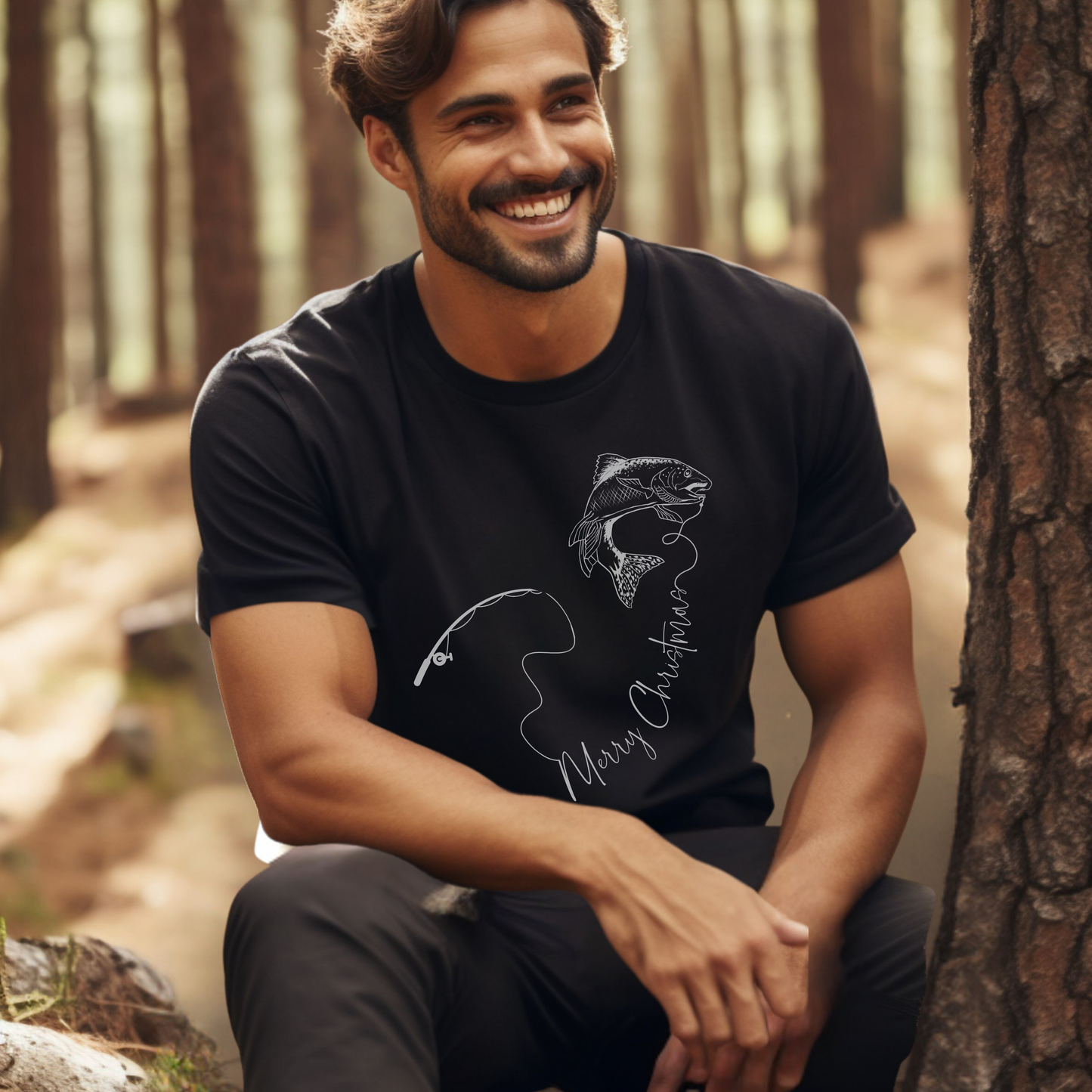Fishing Christmas Tee For Fishing Enthusiasts- Men