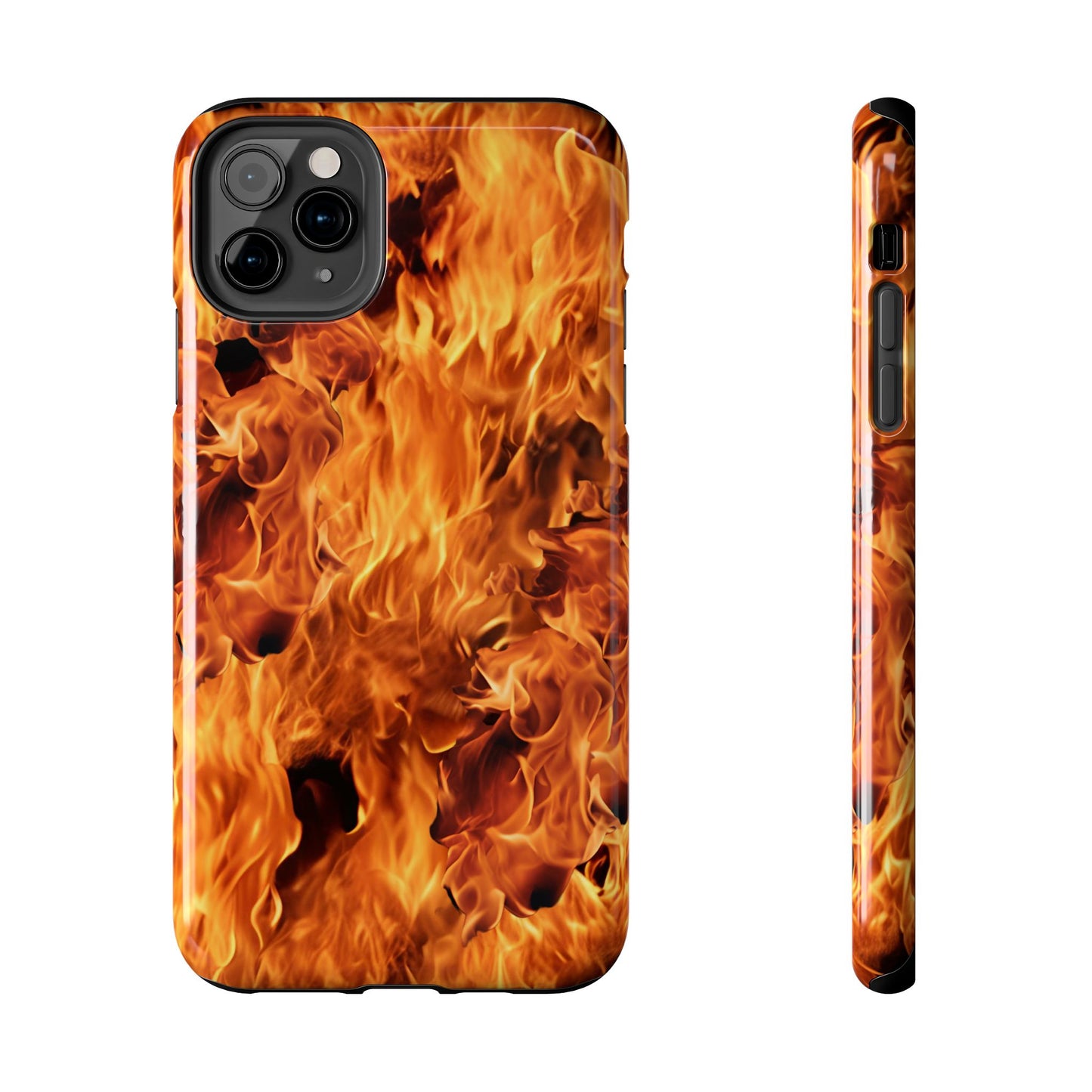 Fire Flame Design Tough Phone Case for iPhone and Samsung Smartphones