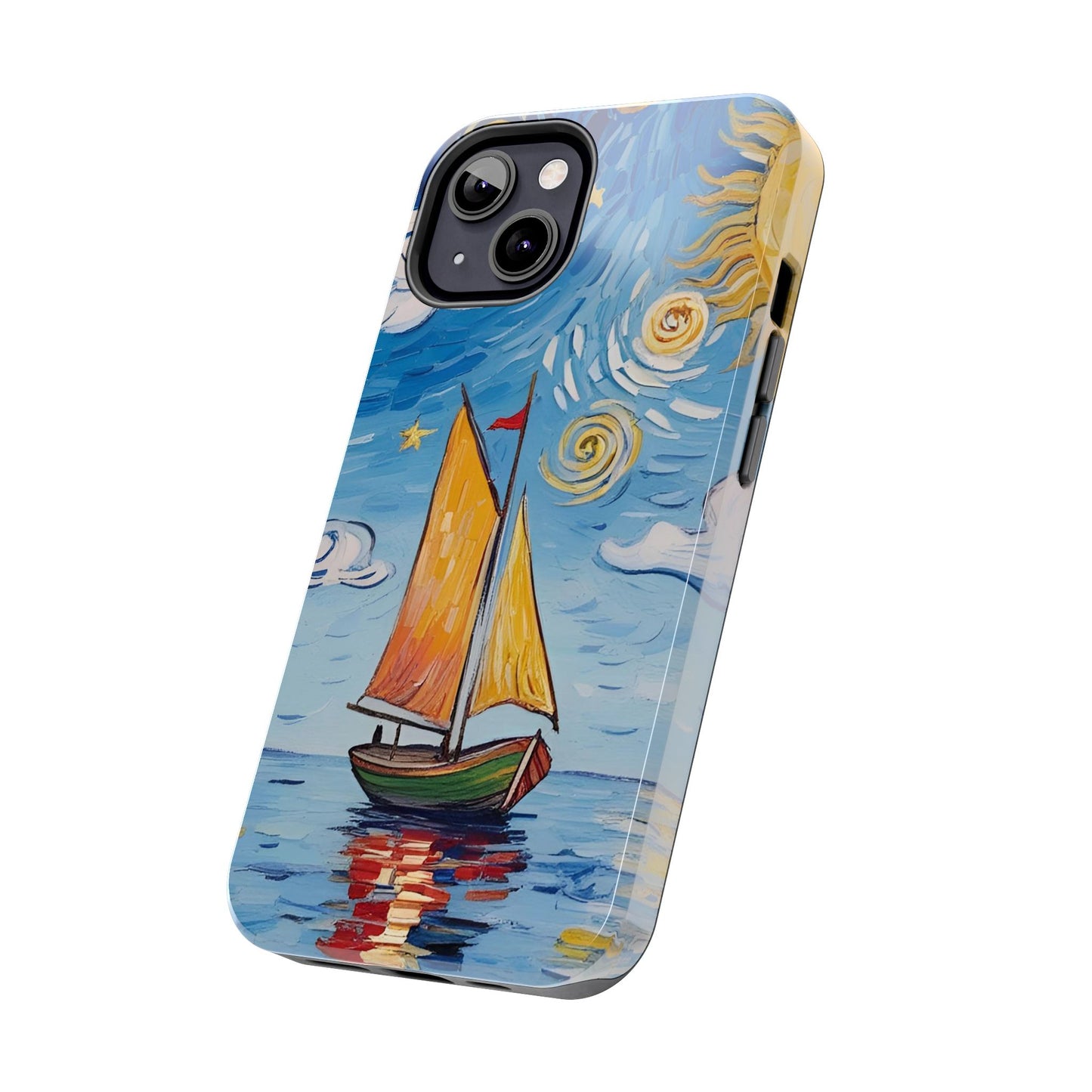 Phone Case - Sailboat Artsy Pattern Tough Phone Case