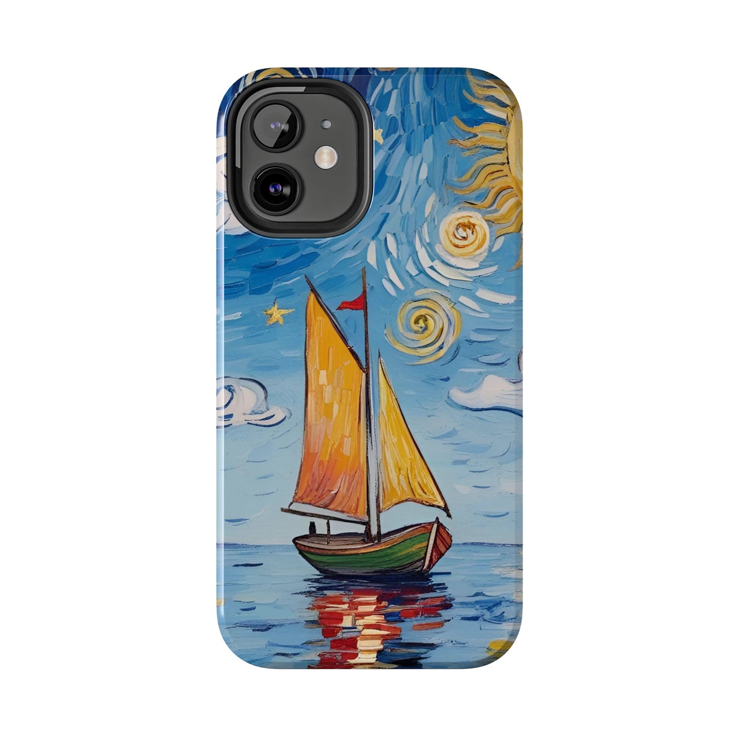 Phone Case - Sailboat Artsy Pattern Tough Phone Case