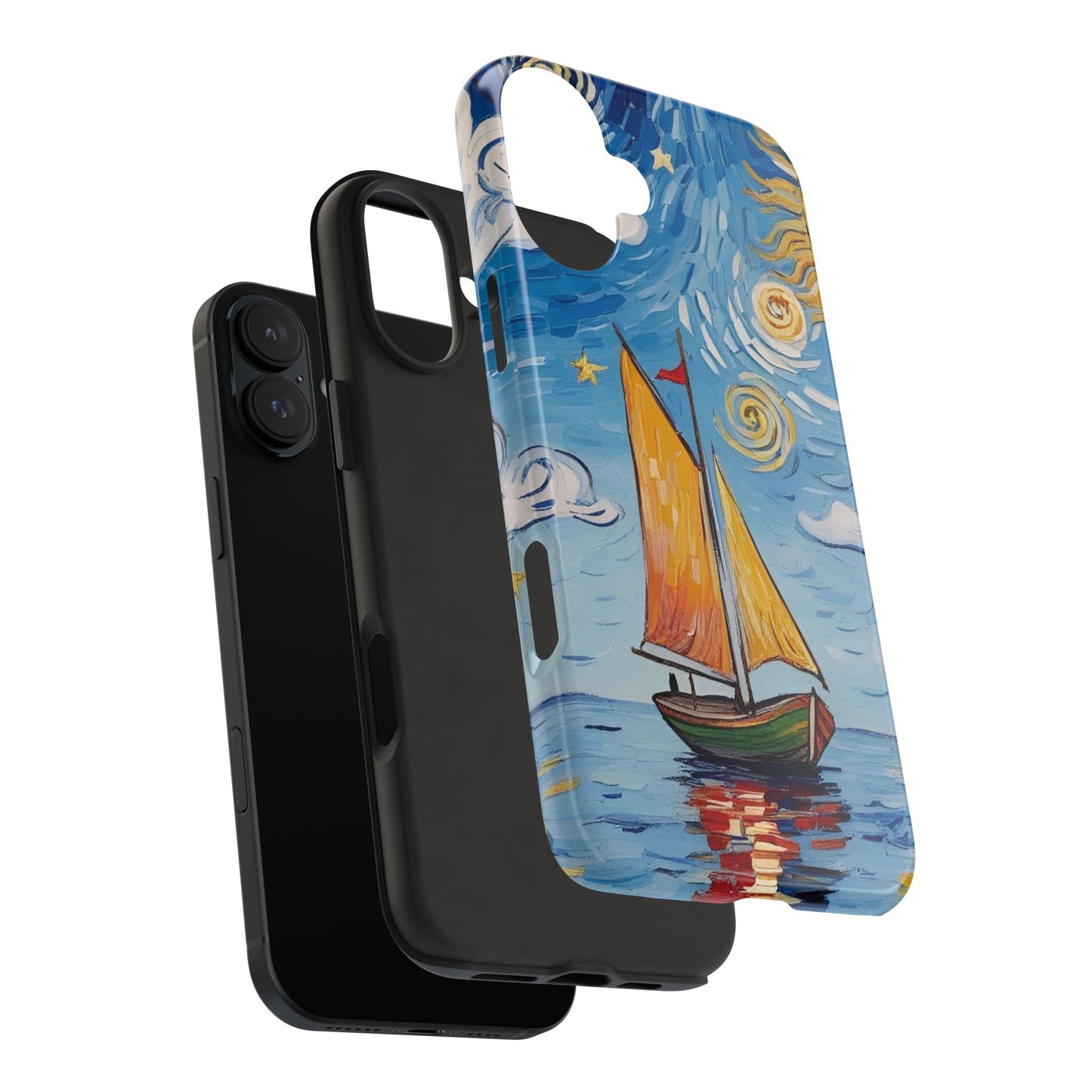 Phone Case - Sailboat Artsy Pattern Tough Phone Case