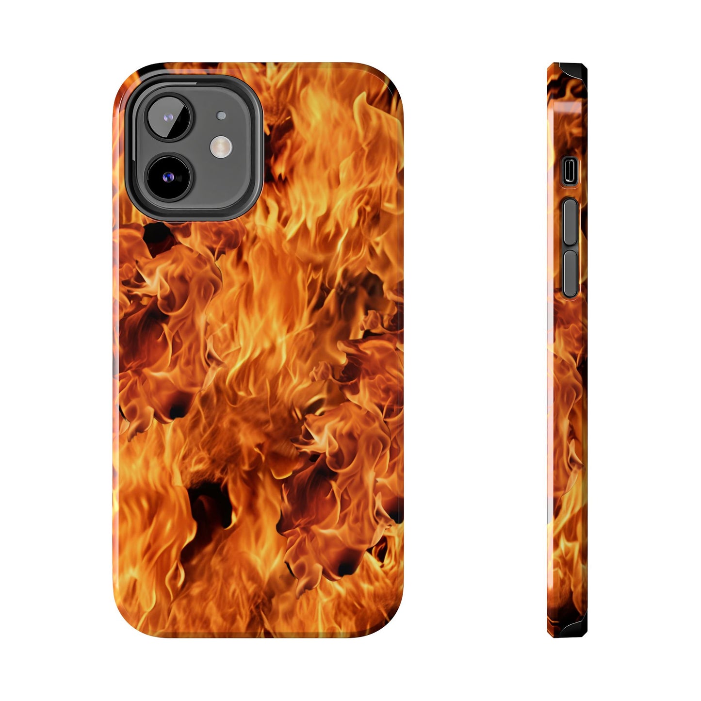 Fire Flame Design Tough Phone Case for iPhone and Samsung Smartphones