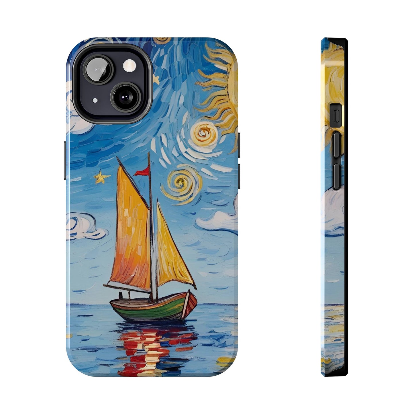 Phone Case - Sailboat Artsy Pattern Tough Phone Case