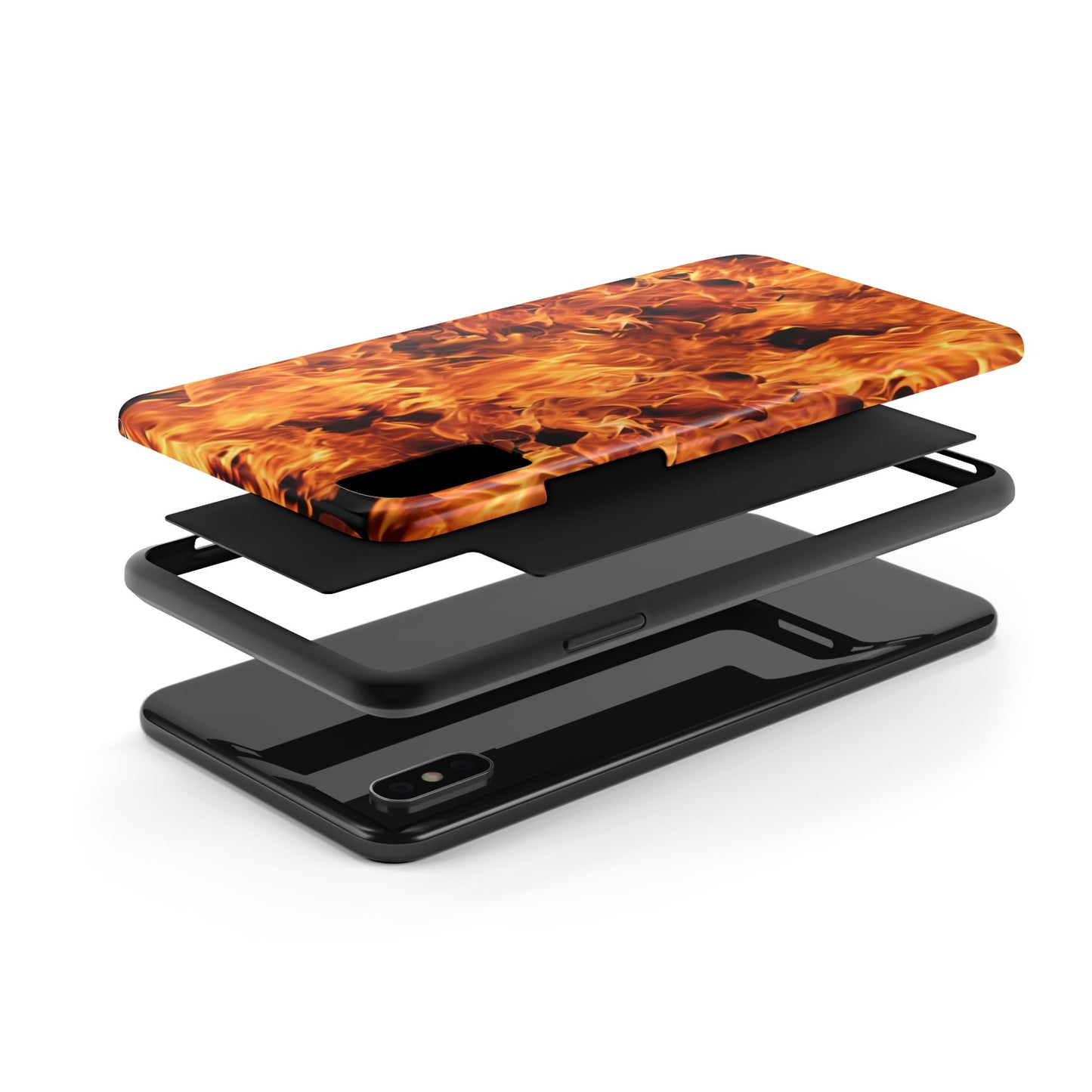 Fire Flame Design Tough Phone Case for iPhone and Samsung Smartphones