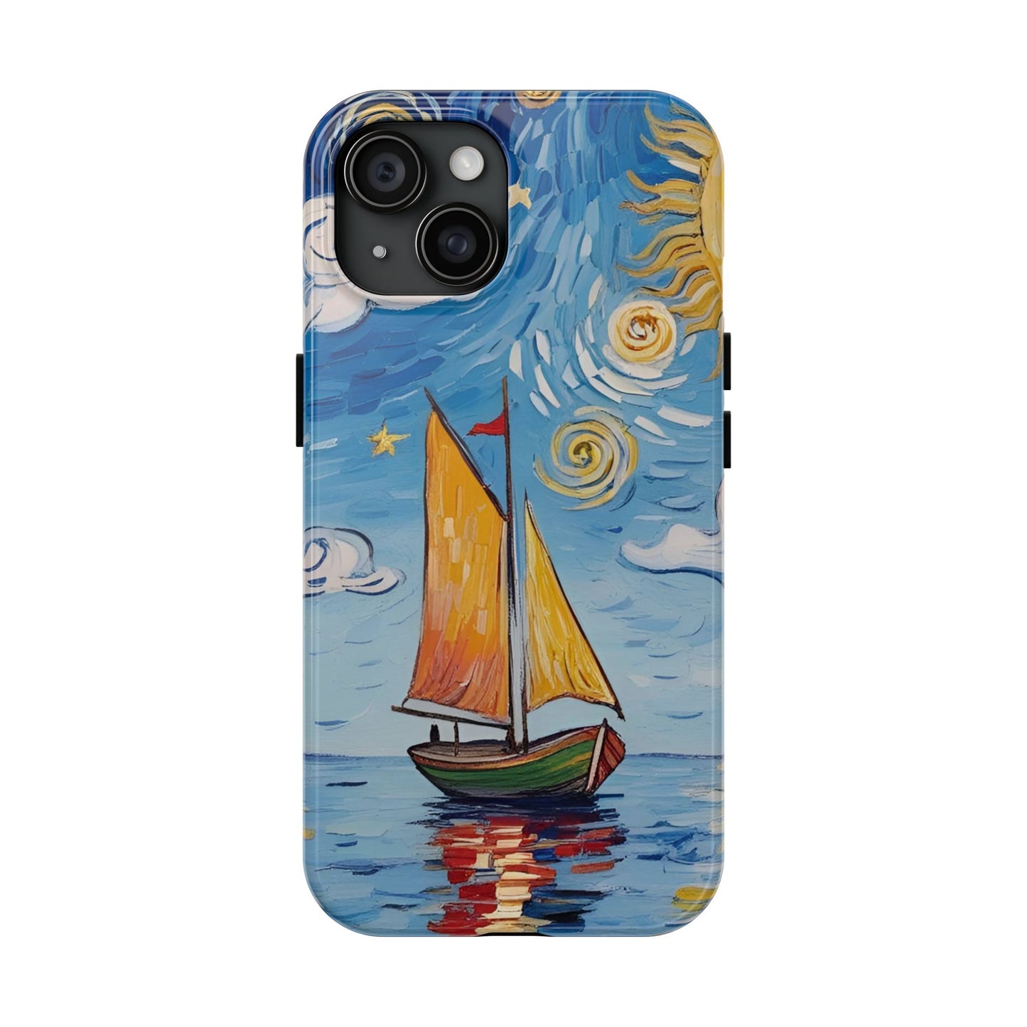 Phone Case - Sailboat Artsy Pattern Tough Phone Case