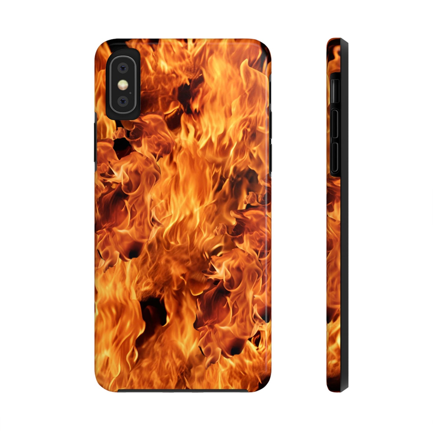 Fire Flame Design Tough Phone Case for iPhone and Samsung Smartphones