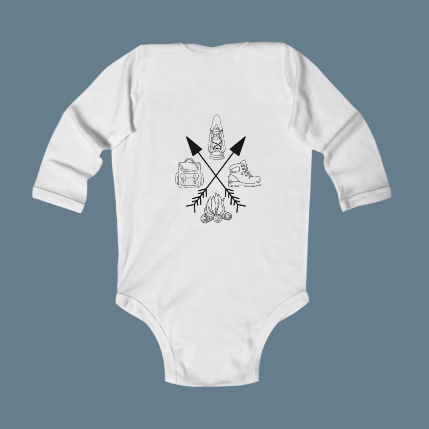 Camping Infant Long Sleeve Bodysuit