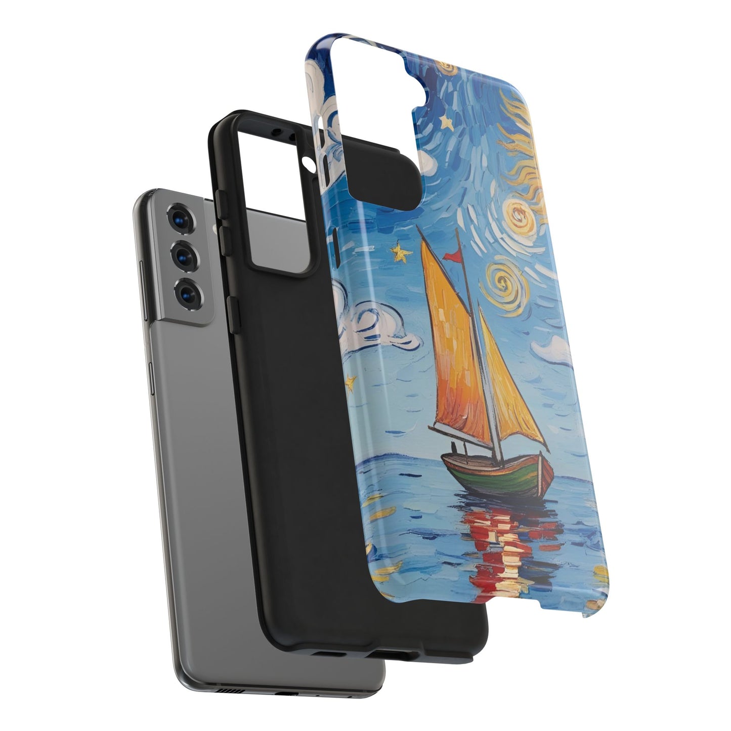 Phone Case - Sailboat Artsy Pattern Tough Phone Case