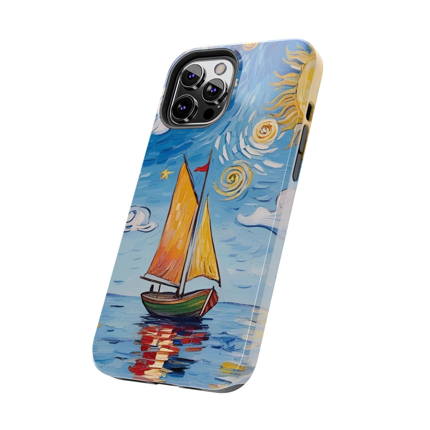 Phone Case - Sailboat Artsy Pattern Tough Phone Case