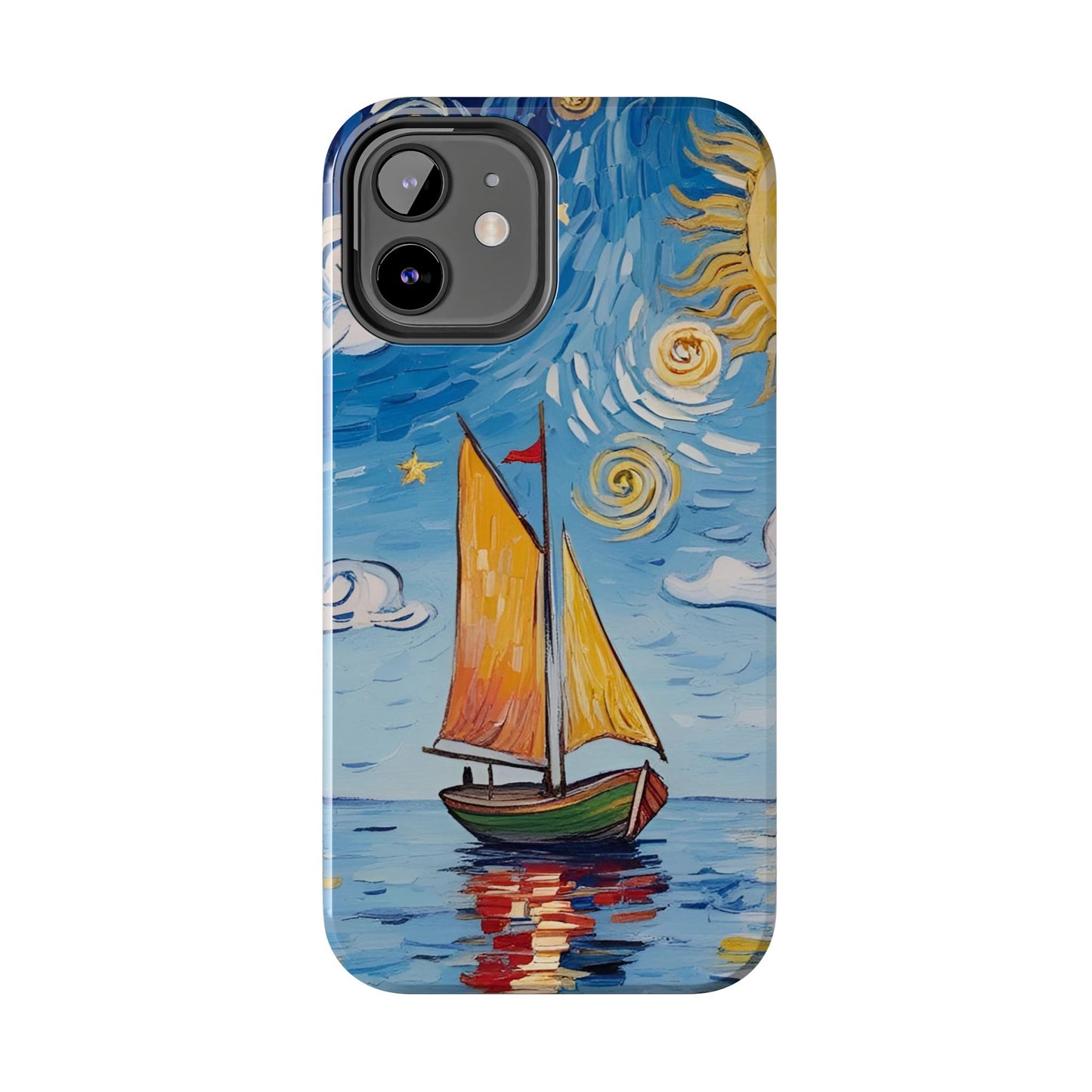 Phone Case - Sailboat Artsy Pattern Tough Phone Case