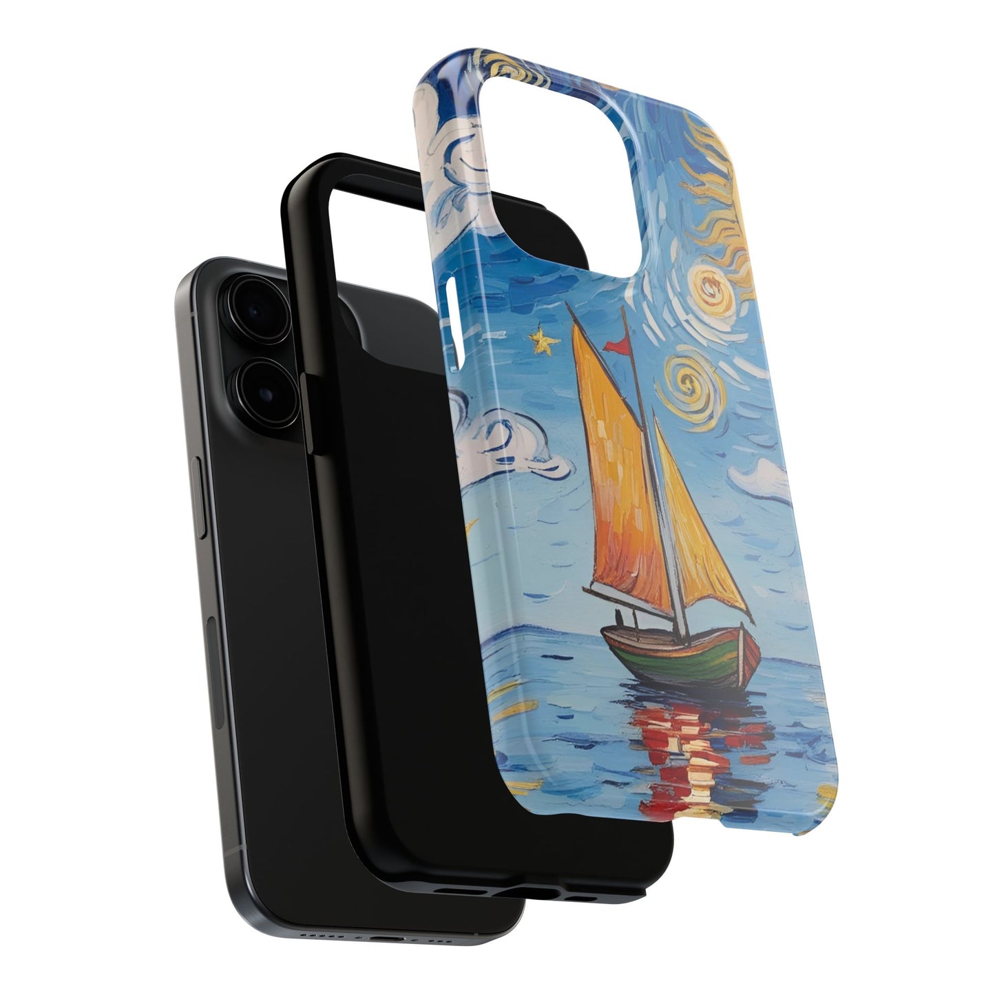 Phone Case - Sailboat Artsy Pattern Tough Phone Case