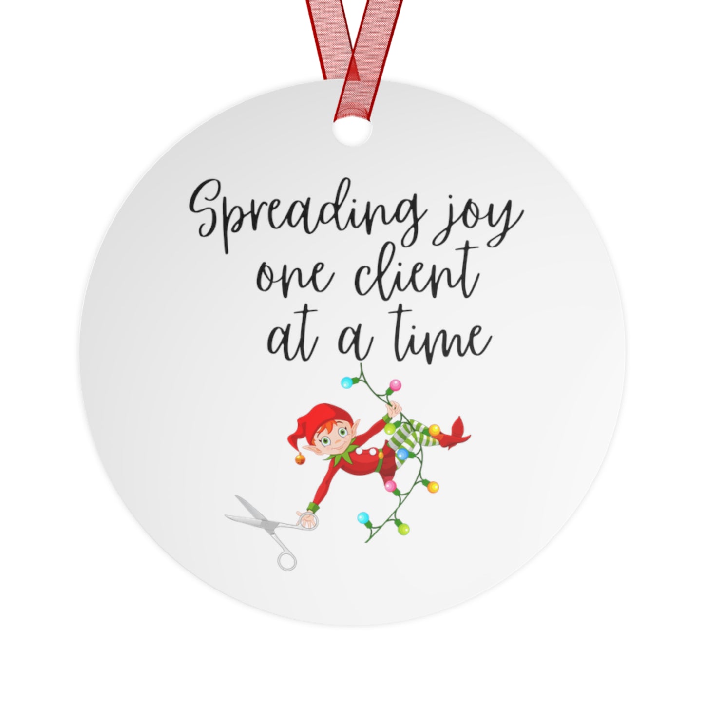 Personalized Metal Ornaments "My Favorite Hair Stylist" to Show Appreciation