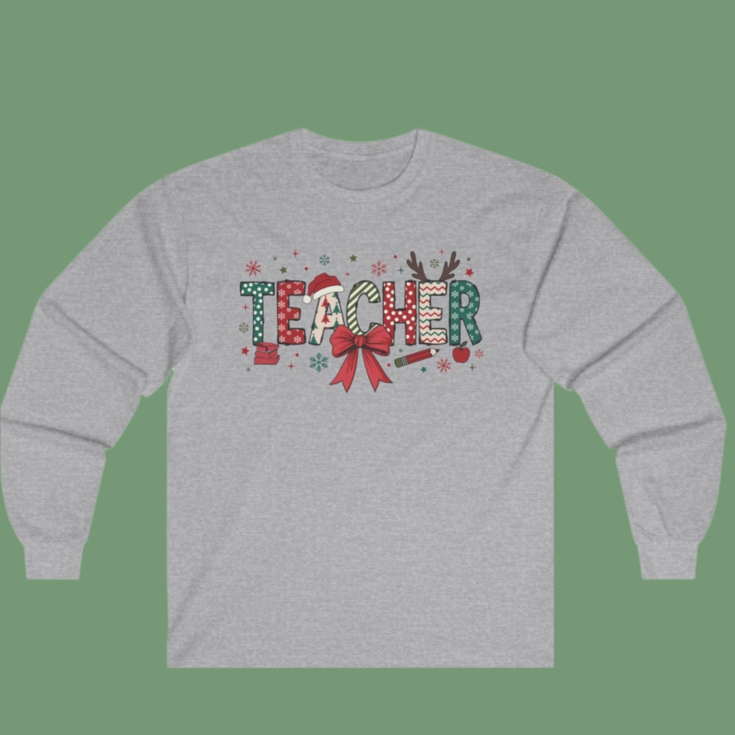 Teacher Christmas Unisex Ultra Cotton Long Sleeve Tee